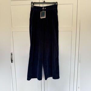 NWT Andy & Evan Wide Leg Corduroy Pant Navy Blue Size 10 Kids Girls